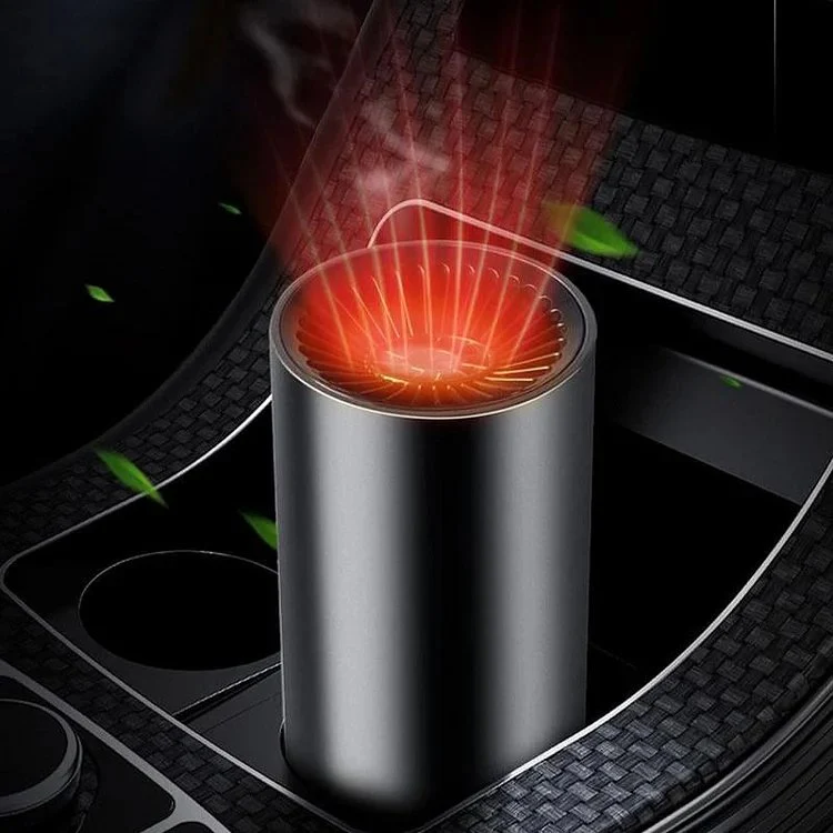 Portable Car Cup Holder Heater And Cooler Fan With 360 Degree Adjustable Airflow
