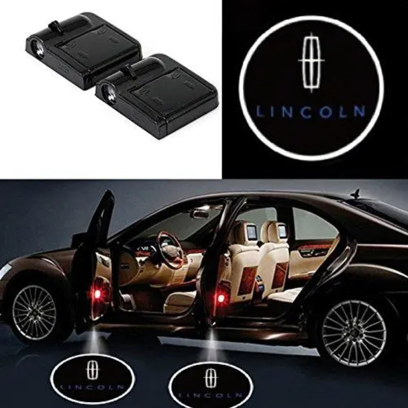 LED Lincoln Car Logo Door Projector Lights-Car Door Sills