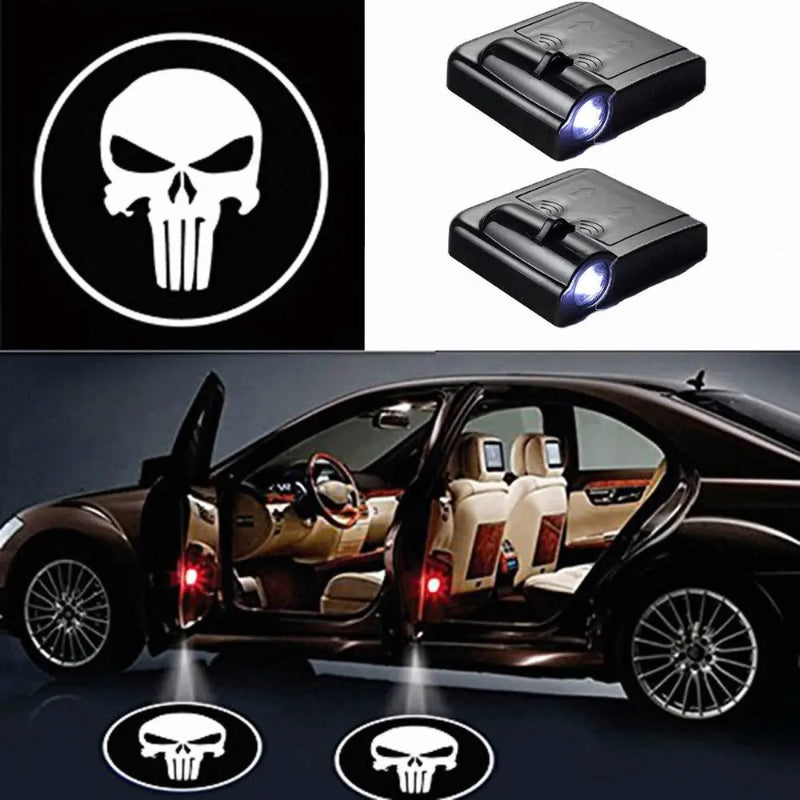 Skull Car Door Lights-Car Door Sills