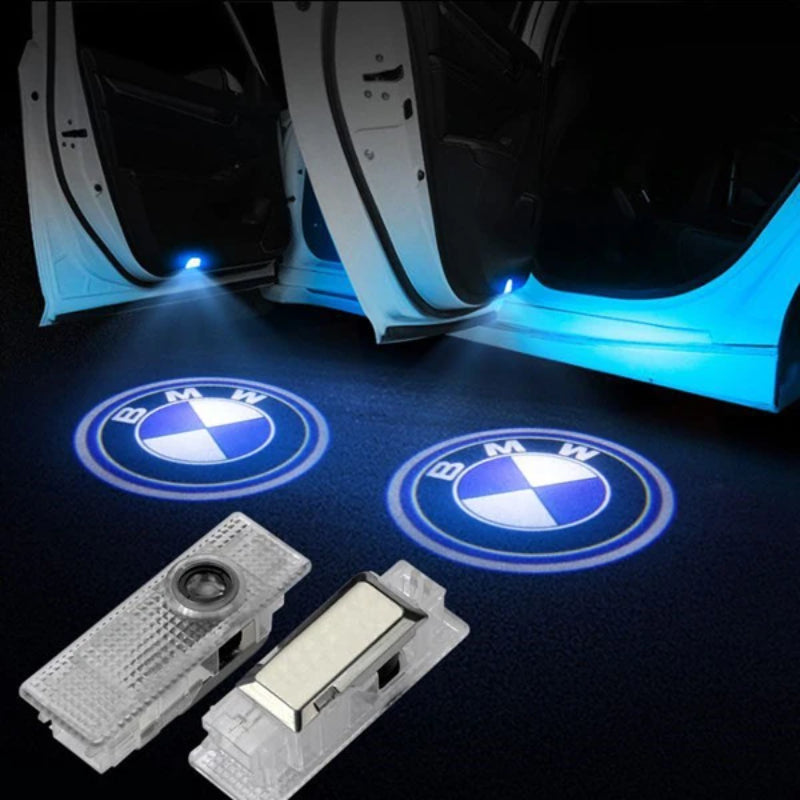 Set Of 2 Wireless BMW Door Step Light Logo-Car Door Sills