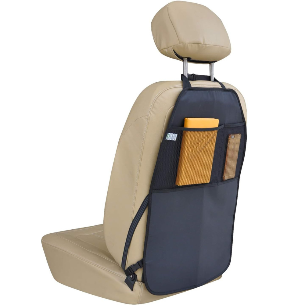 Back Seat Cover With Pockets Car Organizer Kick Mat-Car Door Sills