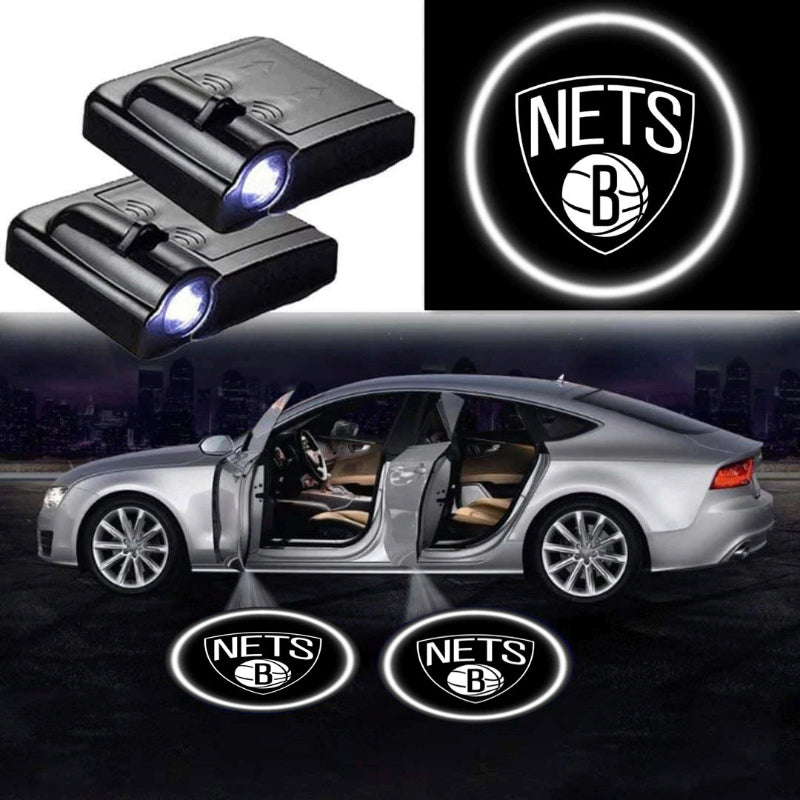 Pack Of 2 Brooklyn Nets Car Door Lights-Car Door Sills