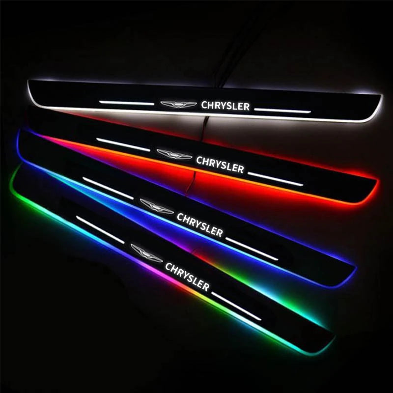 LED Wireless Illuminated Door Sills For Chrysler-Car Door Sills
