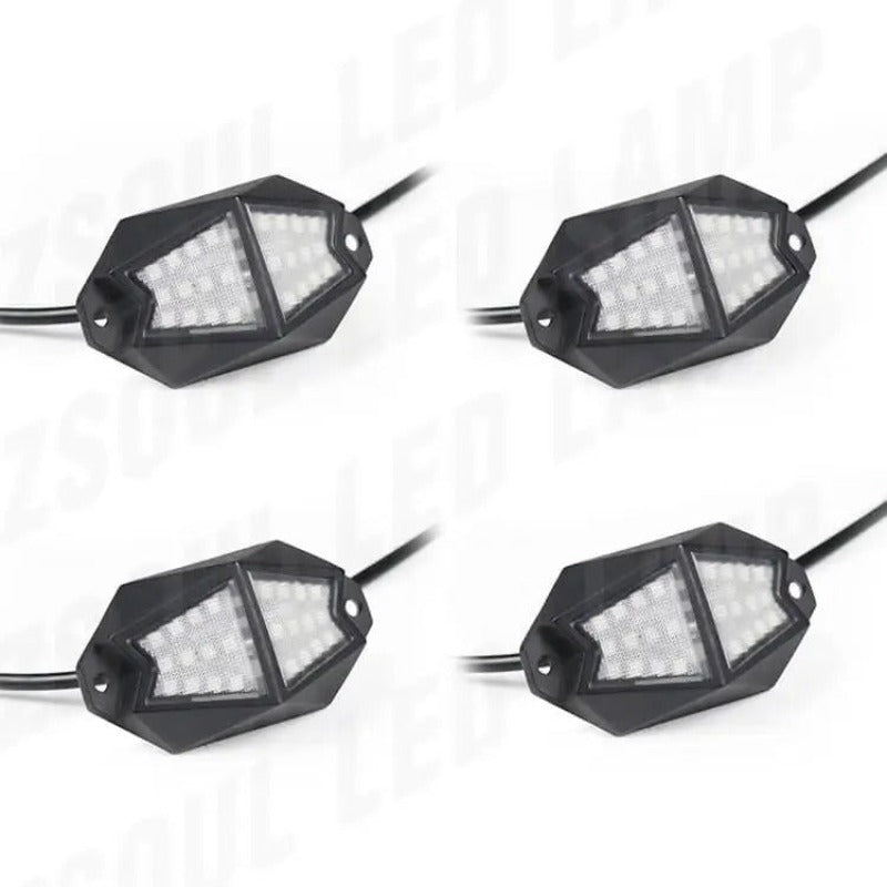 Set Of 12 RGB Waterproof Rock Lights-Car Door Sills