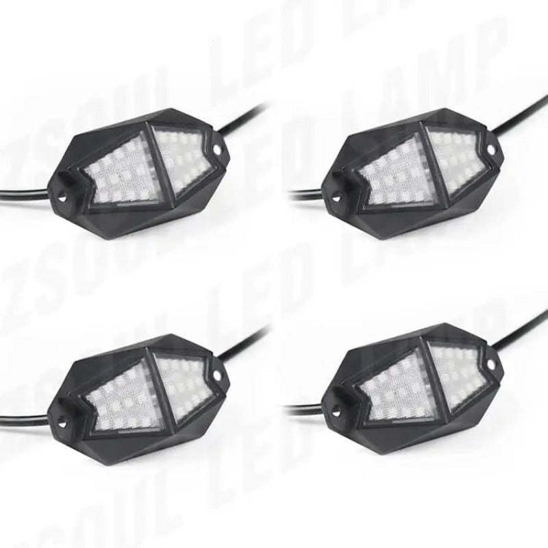 Set Of 12 RGB Waterproof Rock Lights-Car Door Sills