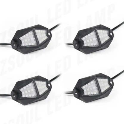 Set Of 12 RGB Waterproof Rock Lights-Car Door Sills