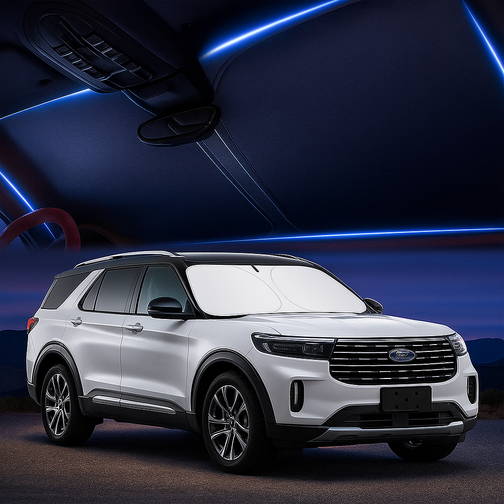 240T Thickened Glass Sunshade With Storage Bag For Car Windshield