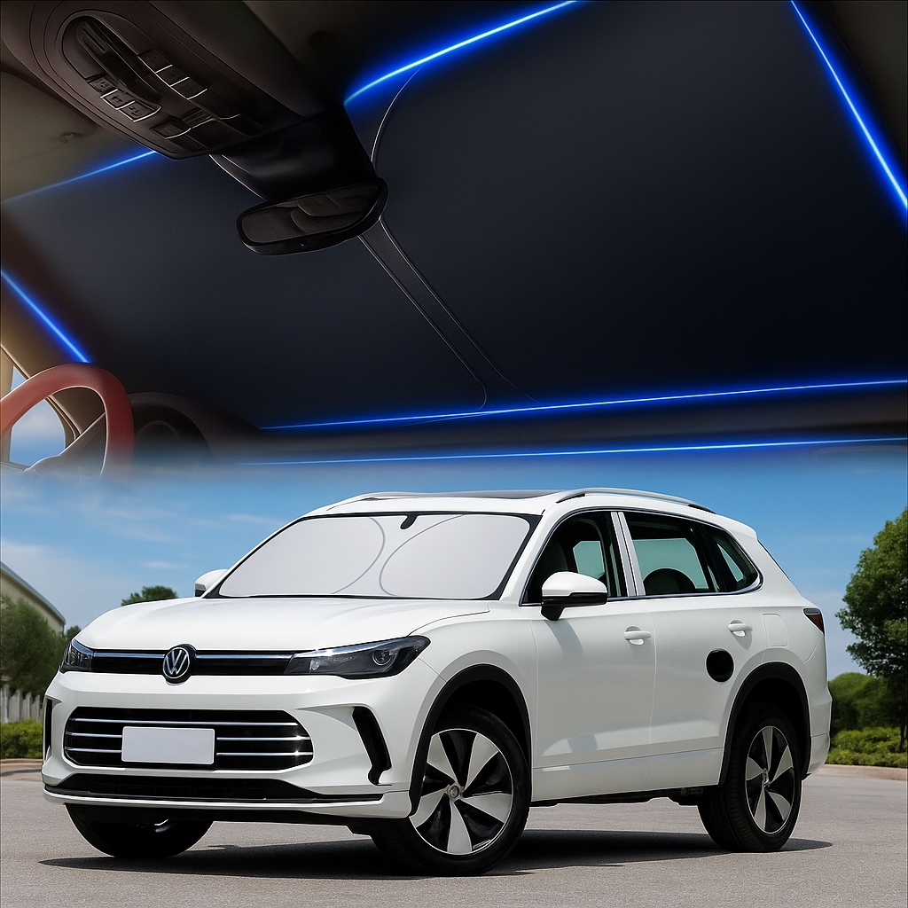 240T Thickened Glass Sunshade With Storage Bag For Car Windshield