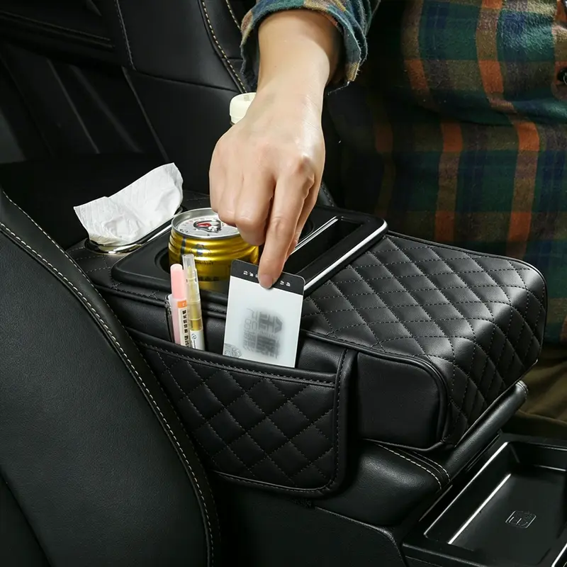 4 In 1 Multifunctional Car Center Armrest Pad Tool Storage Organizer