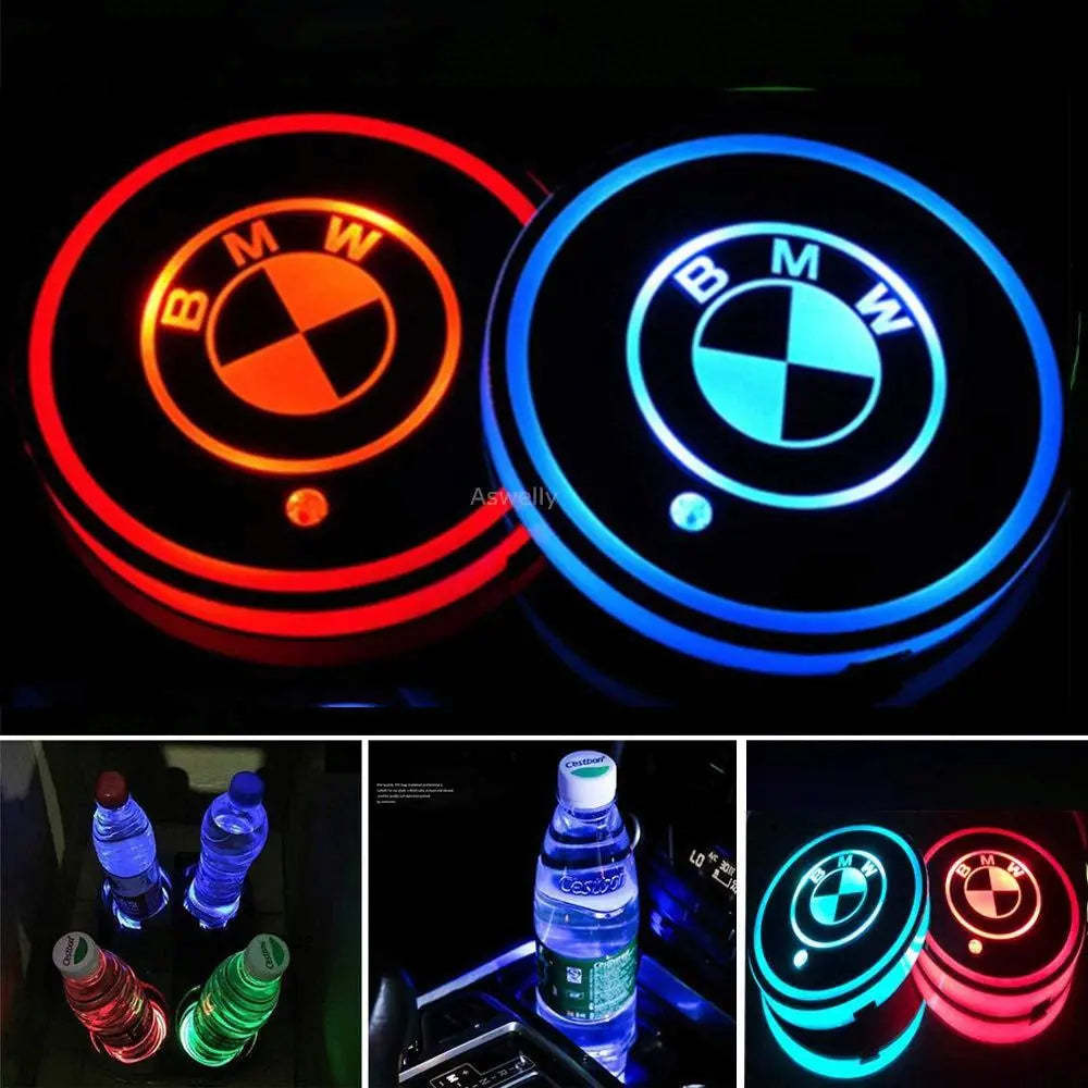 LED BMW Car Cup Holder Lights-Car Door Sills