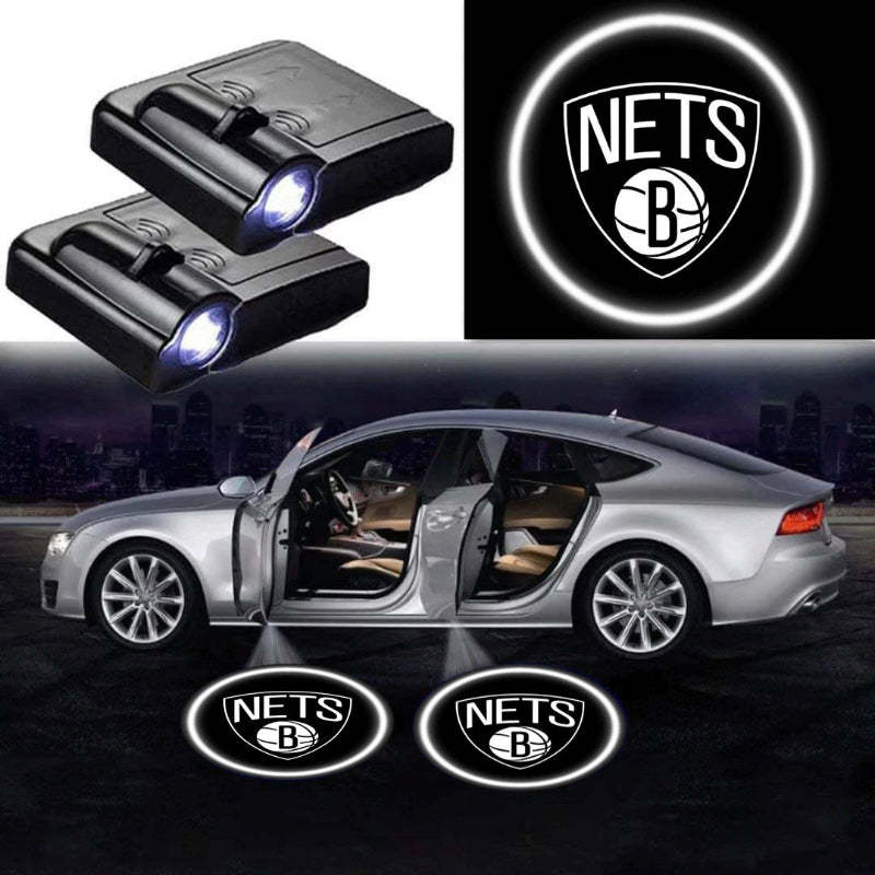 Pack Of 2 Brooklyn Nets Car Door Lights-Car Door Sills