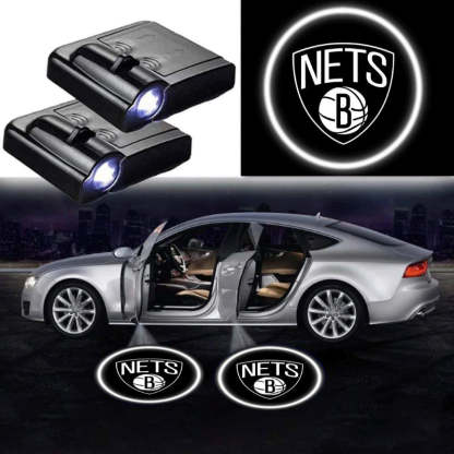Pack Of 2 Brooklyn Nets Car Door Lights-Car Door Sills