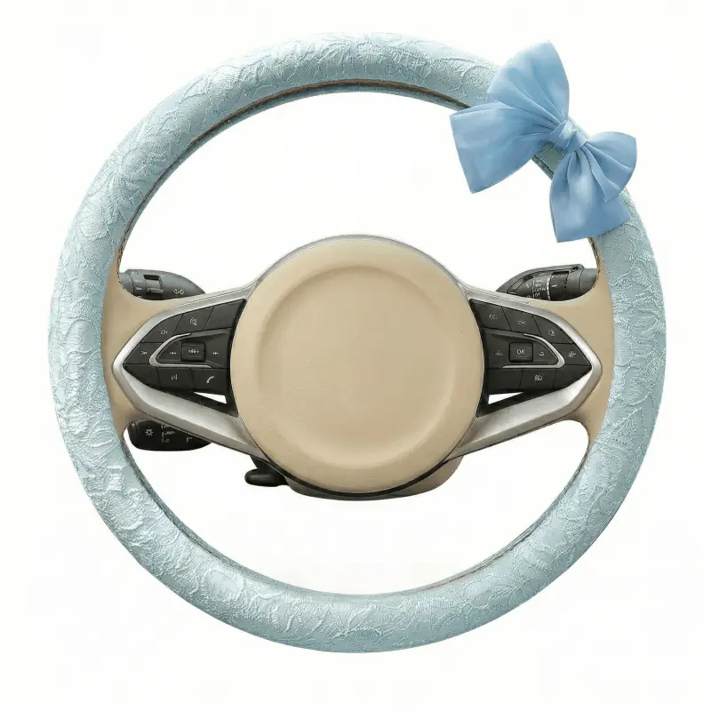 15 Inch Diameter Non Slip Lace Steering Wheel Covers For Cars