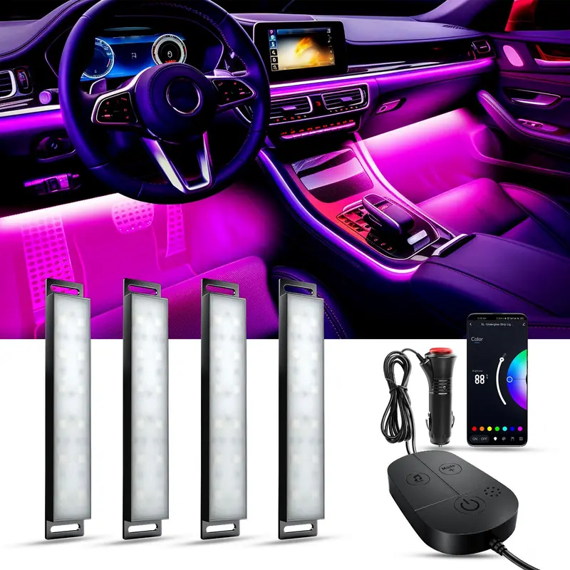 Smart RGB LED Car Interior Light Bar With App Music Control