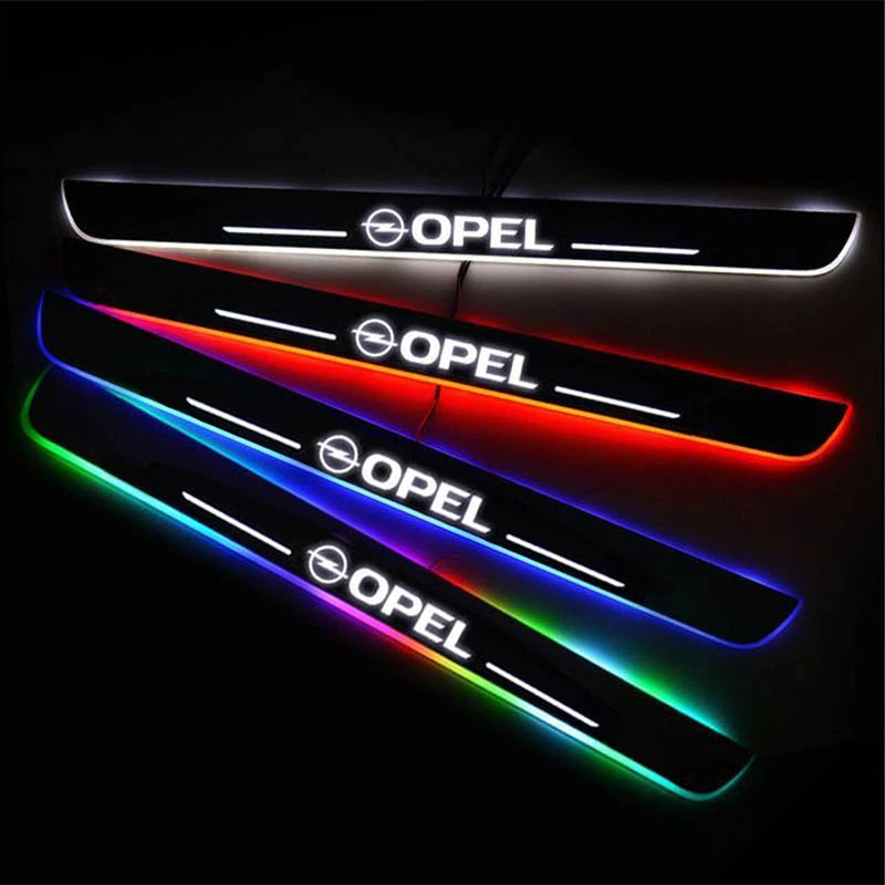 LED Wireless Illuminated Door Sills For Opel-Car Door Sills