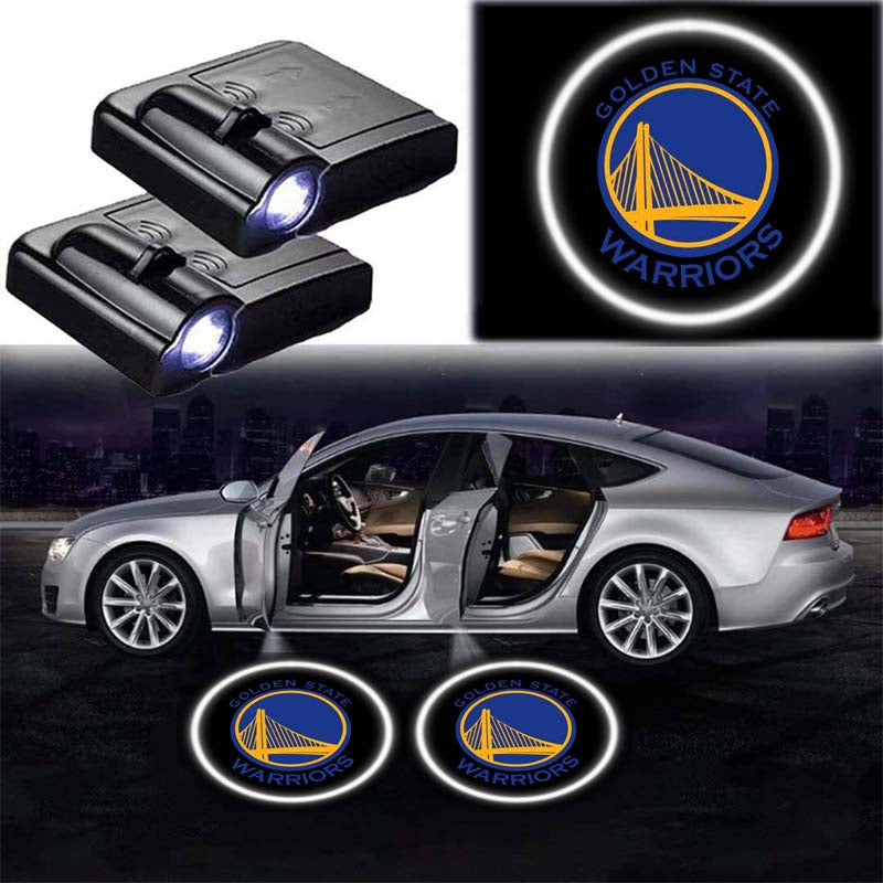 Pack Of 2 Golden State Warriors Car Door Lights-Car Door Sills