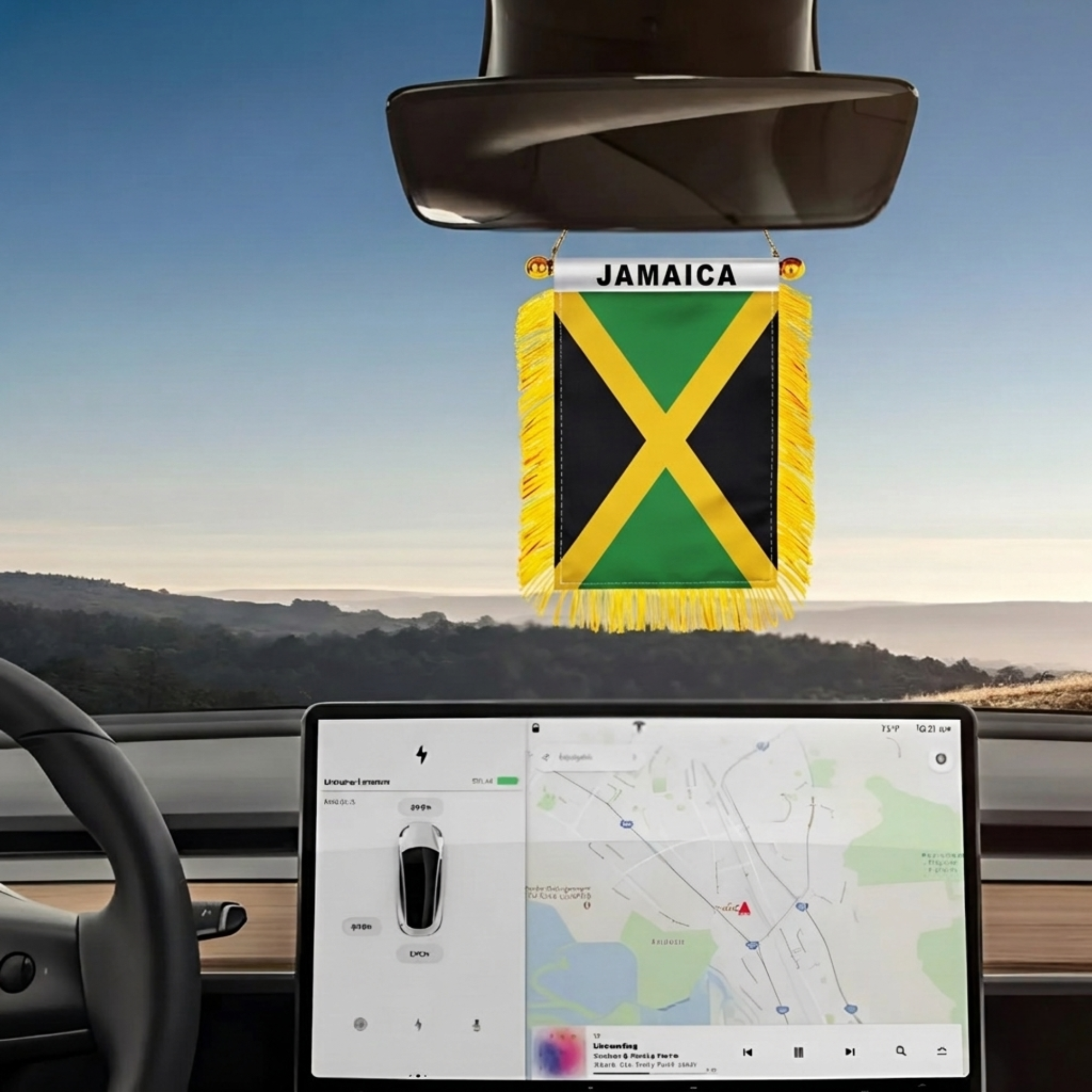 Official FIFA 2026 Jamaica Car Window Mini Decorative Flag