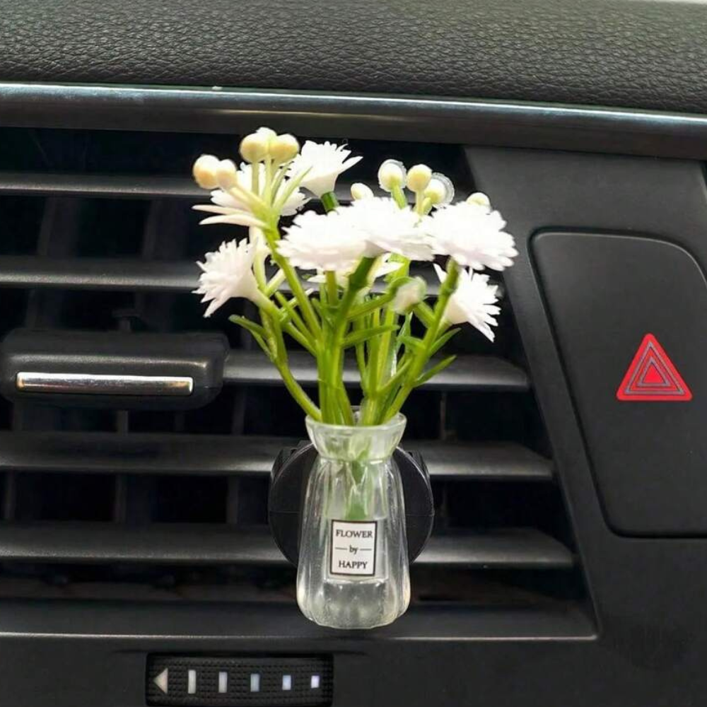 Artificial Carnation Car Vent Fragrance Diffuser Clip