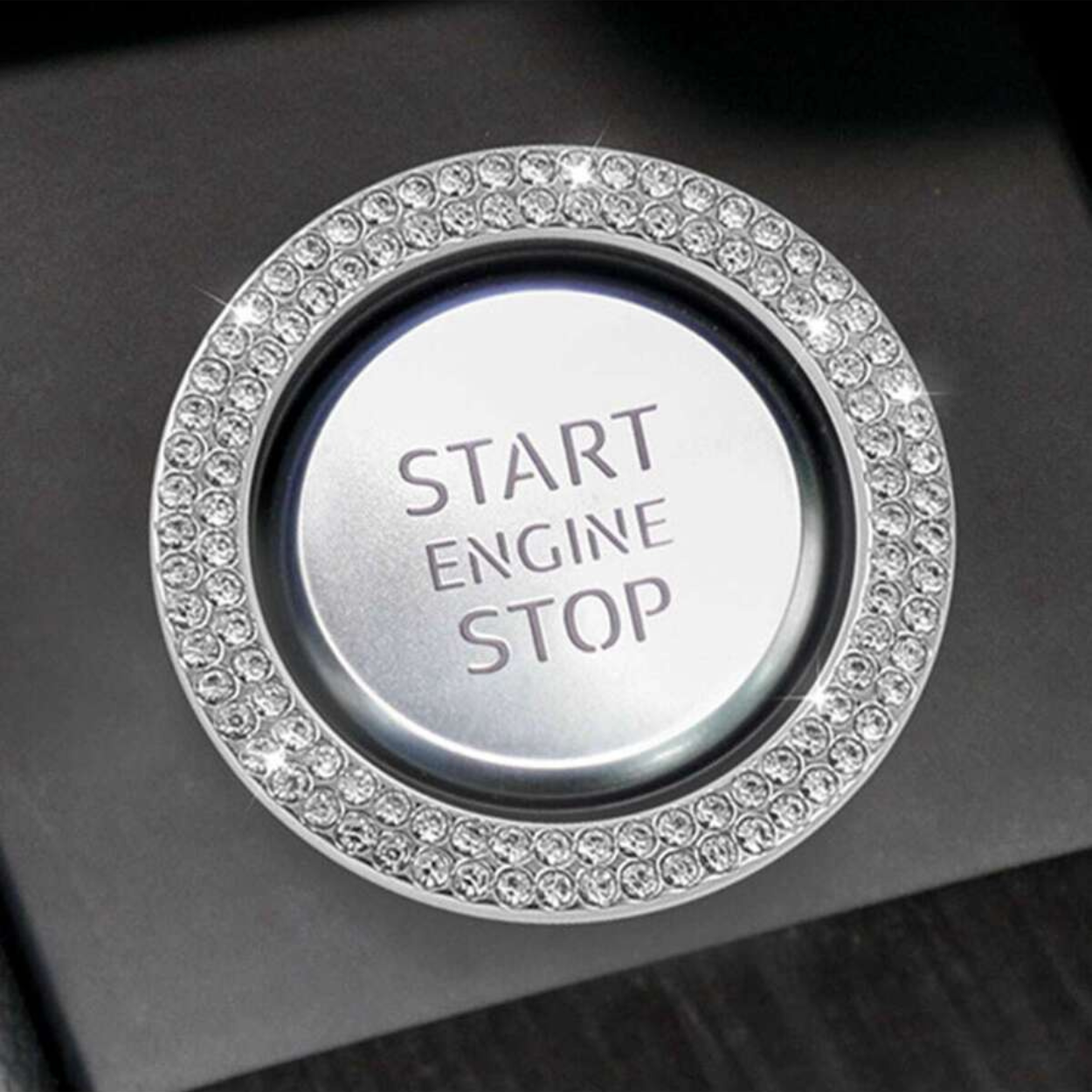 Rhinestone Car One Button Start Sticker