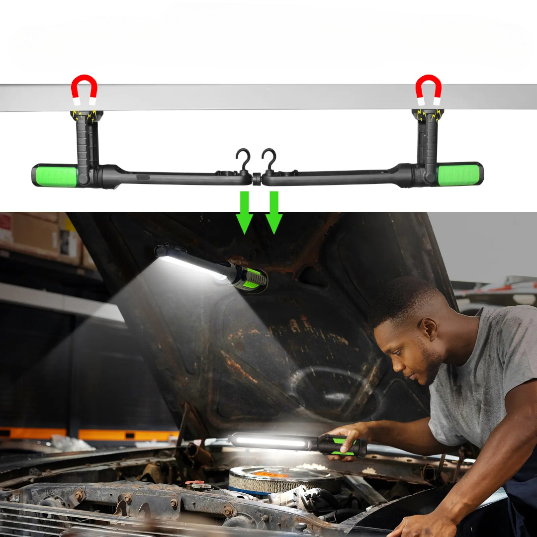 Rechargeable 2400LM 4400mAh Battery USB LED Work Light for Mechanics And Garage Repair