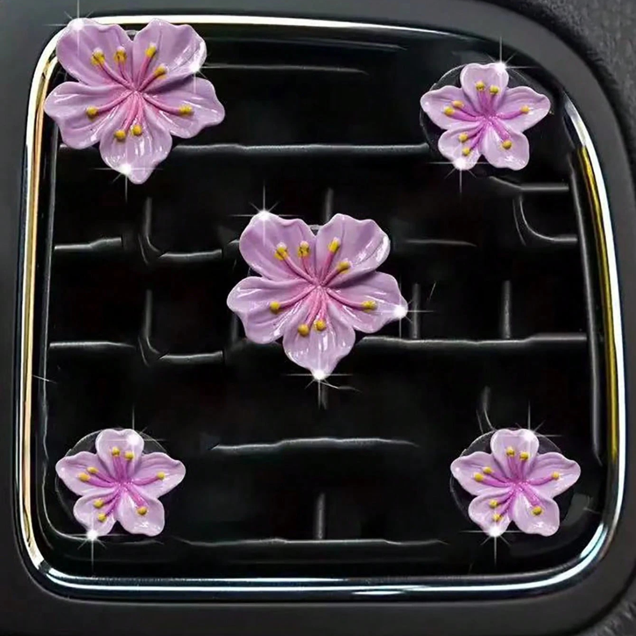 5 Piece Blossom Car Air Vent Clip Set