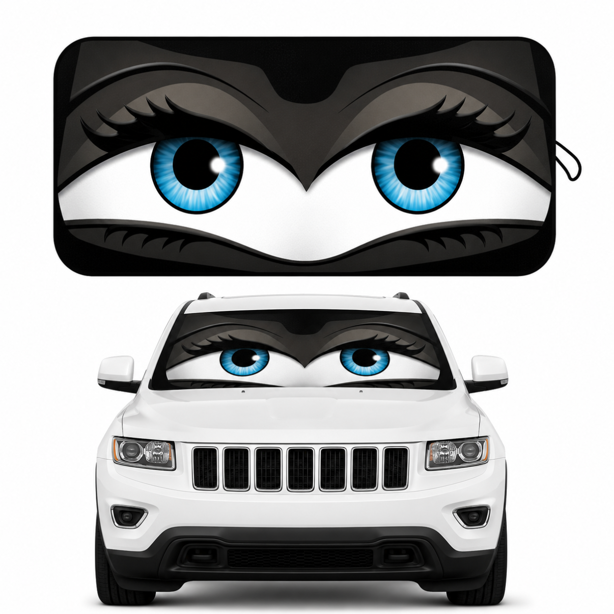 Foldable Car Front Windshield Sunshade Design