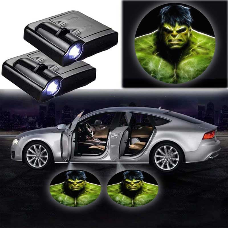 Set Of 2 Hulk Car Door Lights-Car Door Sills