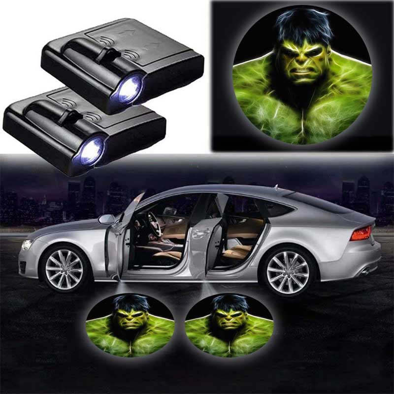Set Of 2 Hulk Car Door Lights-Car Door Sills