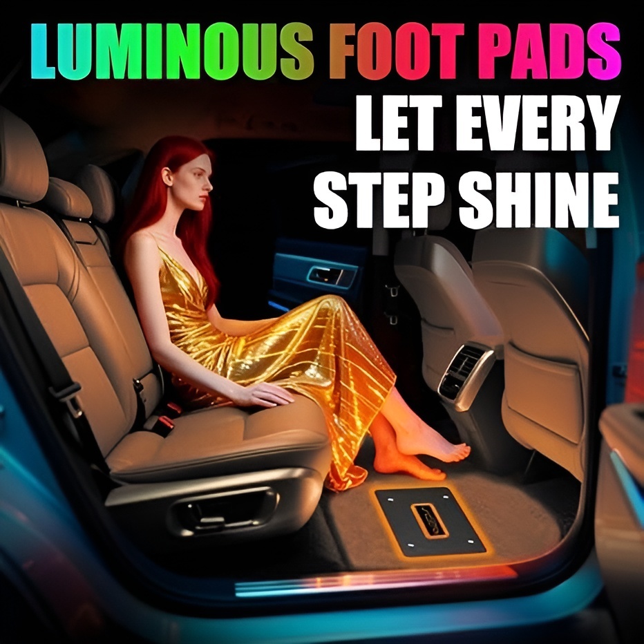 Pack of 4 Car LED Lights for Floor Mats