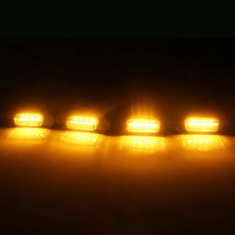 4 Piece Raptor Style LED Car Front Grille Lights Set With Harness