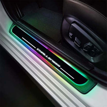 LED Wireless Illuminated Dodge Challenger Door Sill Plates-Car Door Sills