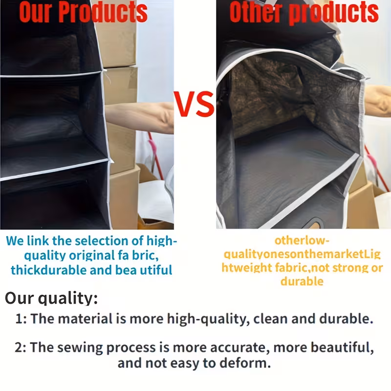 1pc universal car trunk organizer portable foldable auto storage bag with 3 compartments for suv truck van sedan 7