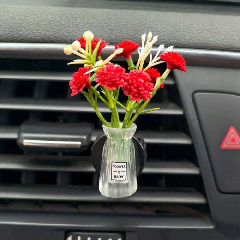 Artificial Carnation Car Vent Fragrance Diffuser Clip