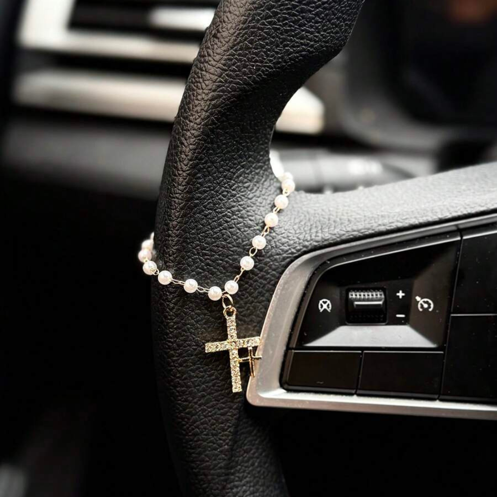 1 Piece Cross Chain Chrysanthemum Decoration For Car Steering Wheel