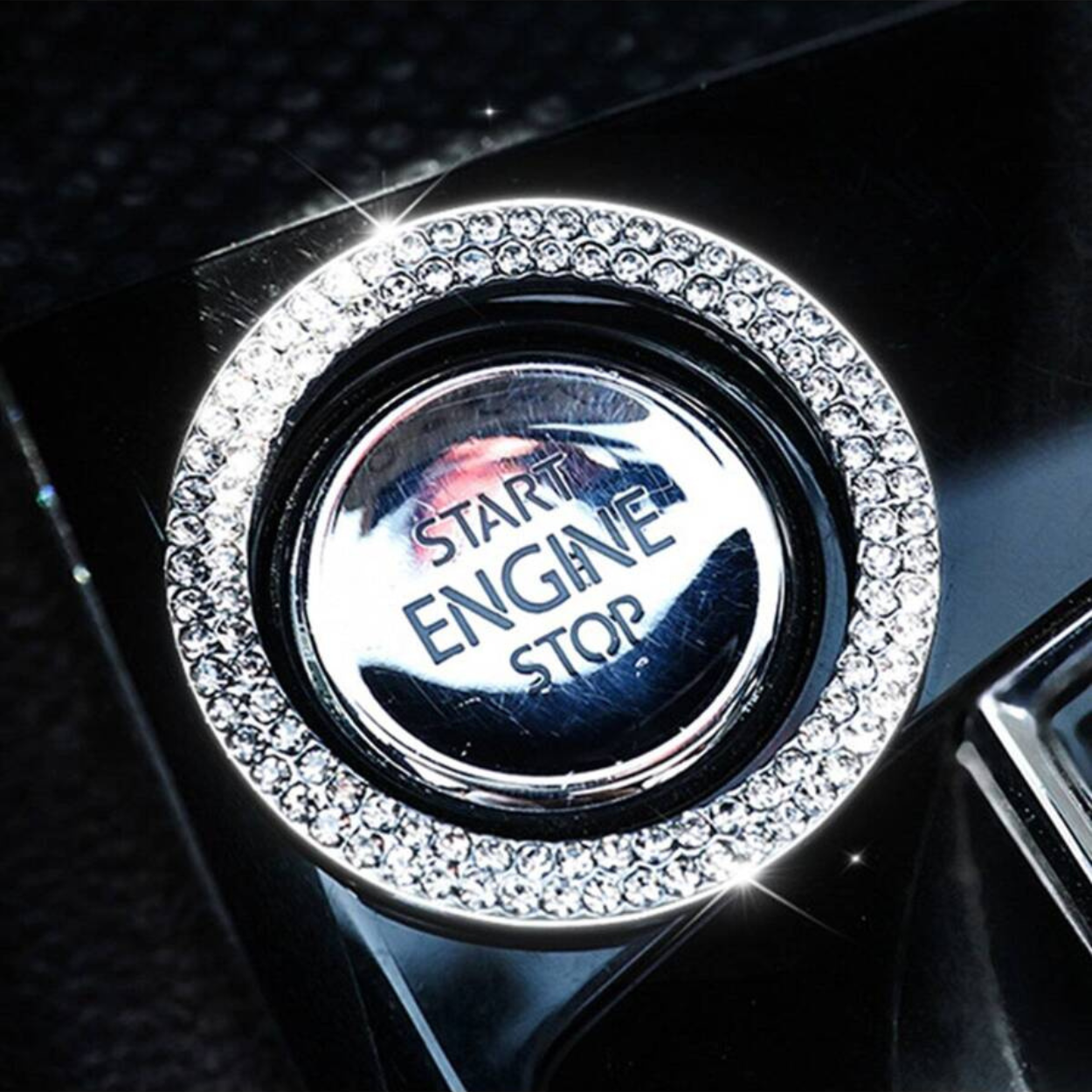 Rhinestone Car One Button Start Sticker