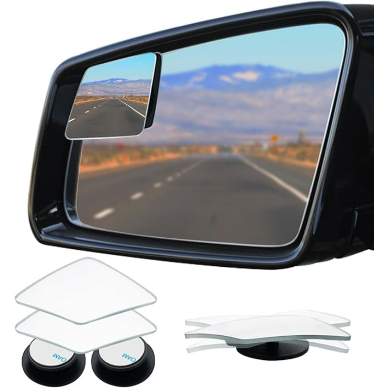 Blind Spot Car Mirror Set With Wide Angle Adhesive Lens-Car Door Sills