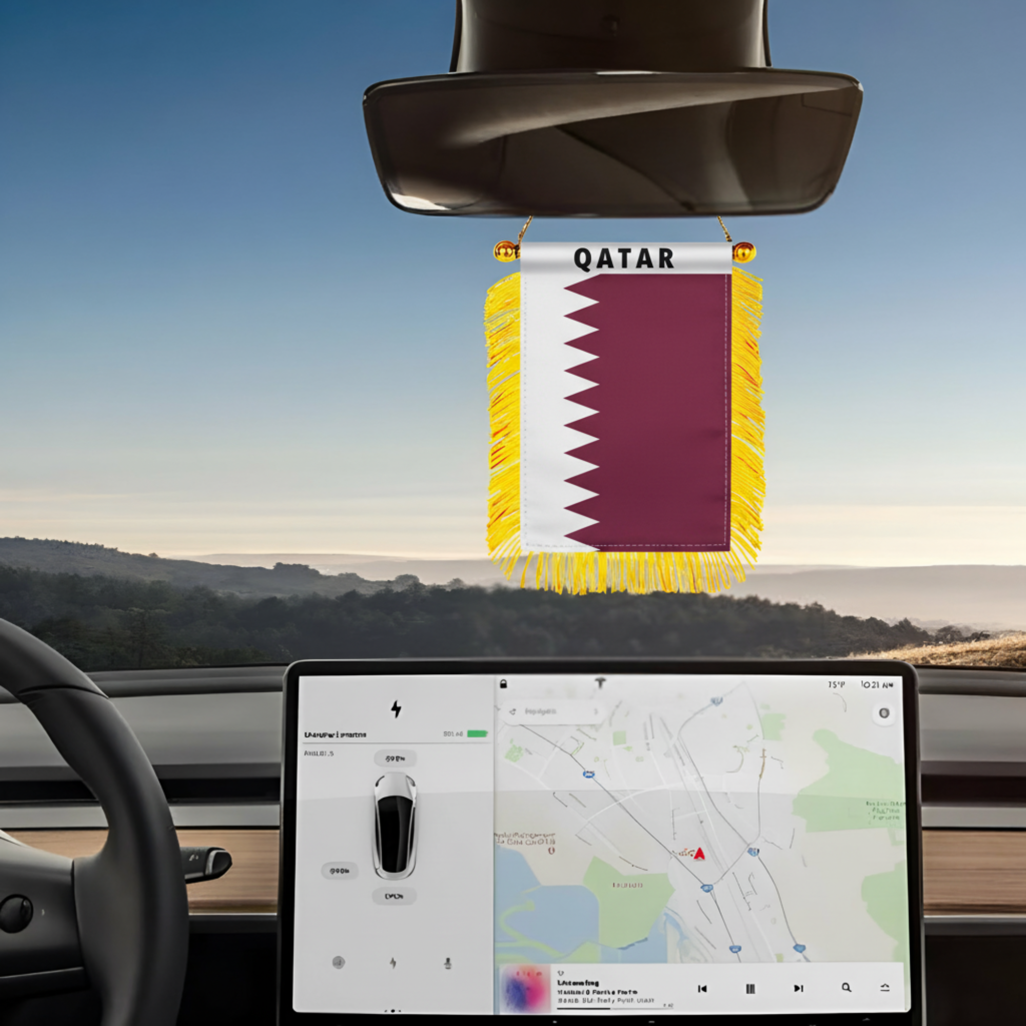 Official FIFA 2026 Qatar Car Window Mini Decorative Flag