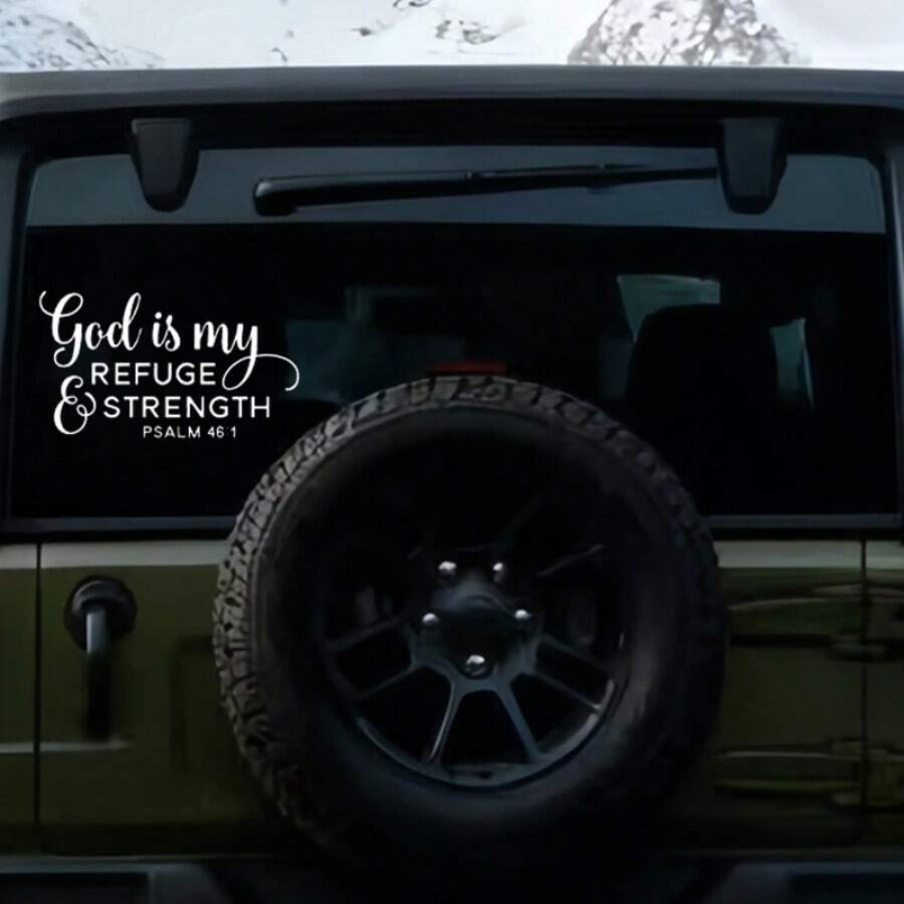 God Is My Refuge And Strength Waterproof Sticker