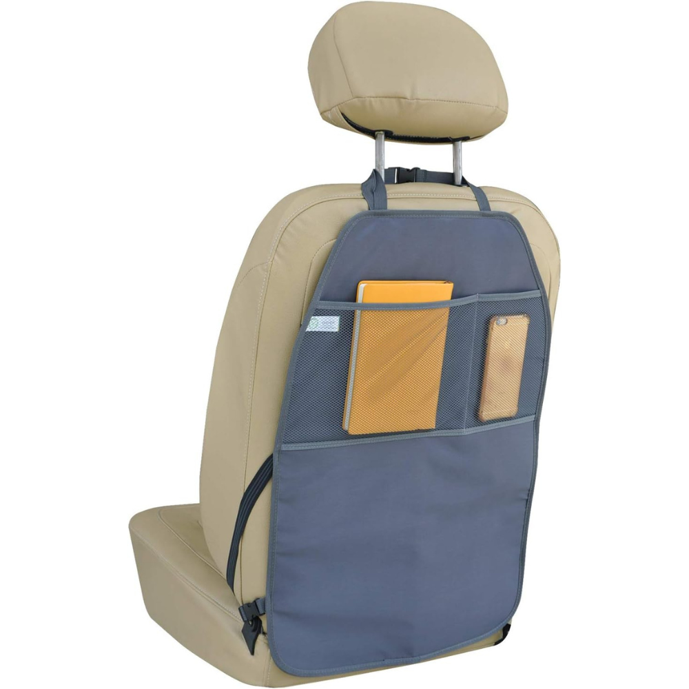 Back Seat Cover With Pockets Car Organizer Kick Mat-Car Door Sills