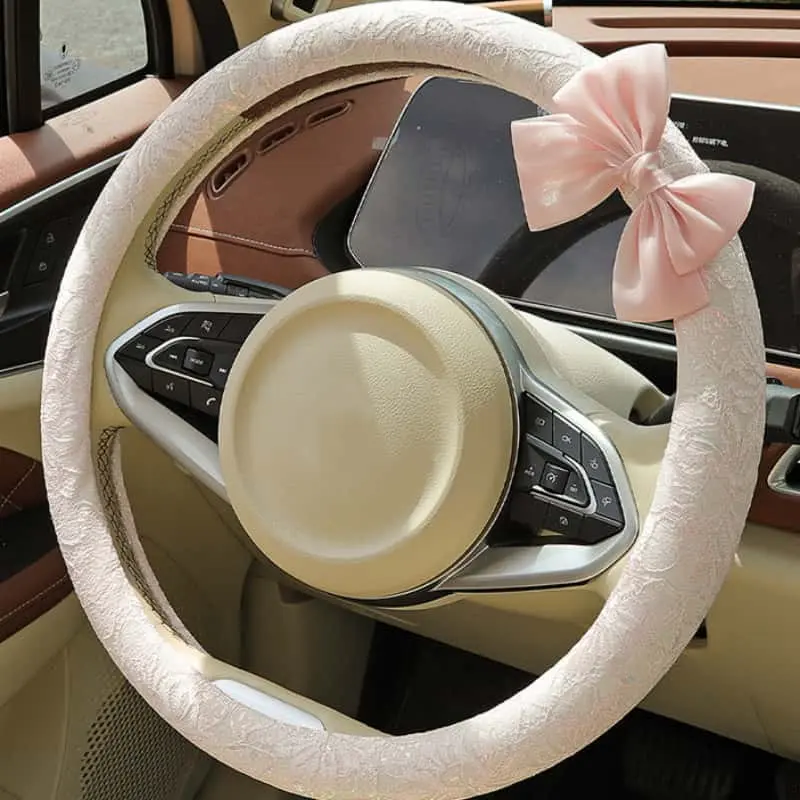 15 Inch Diameter Non Slip Lace Steering Wheel Covers For Cars
