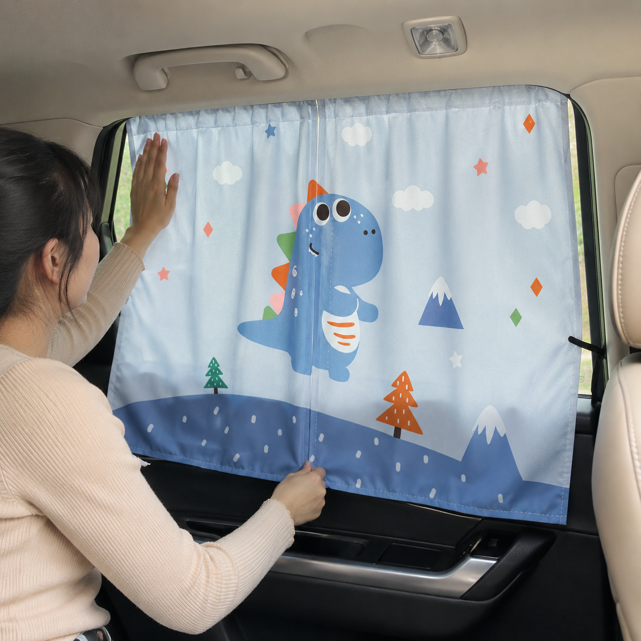Magnetic Double Layer Car Window Sunshade Curtains For Auto Interior