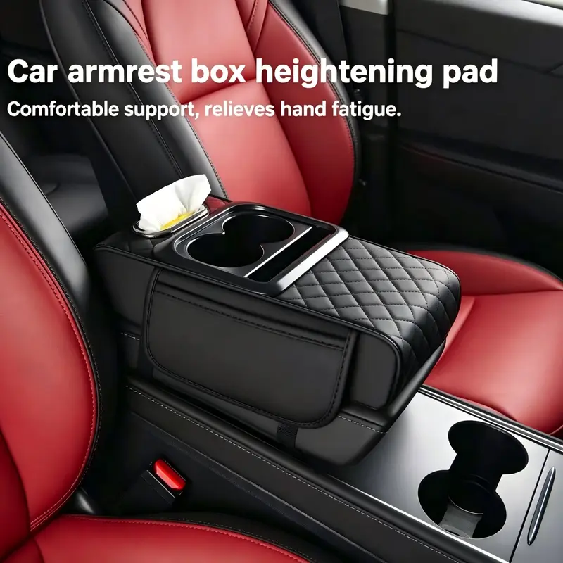 4 In 1 Multifunctional Car Center Armrest Pad Tool Storage Organizer