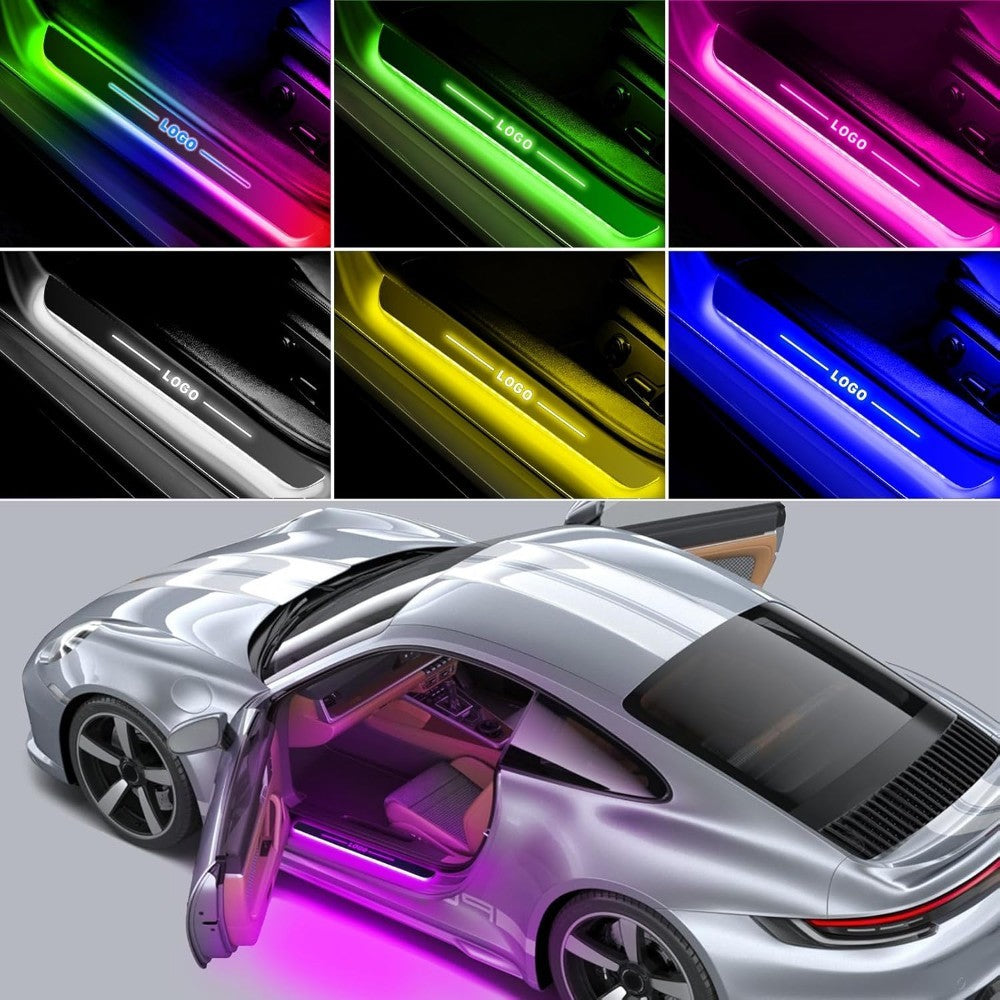4 Pieces LED Door Sill Lights With Custom Effects-Car Door Sills