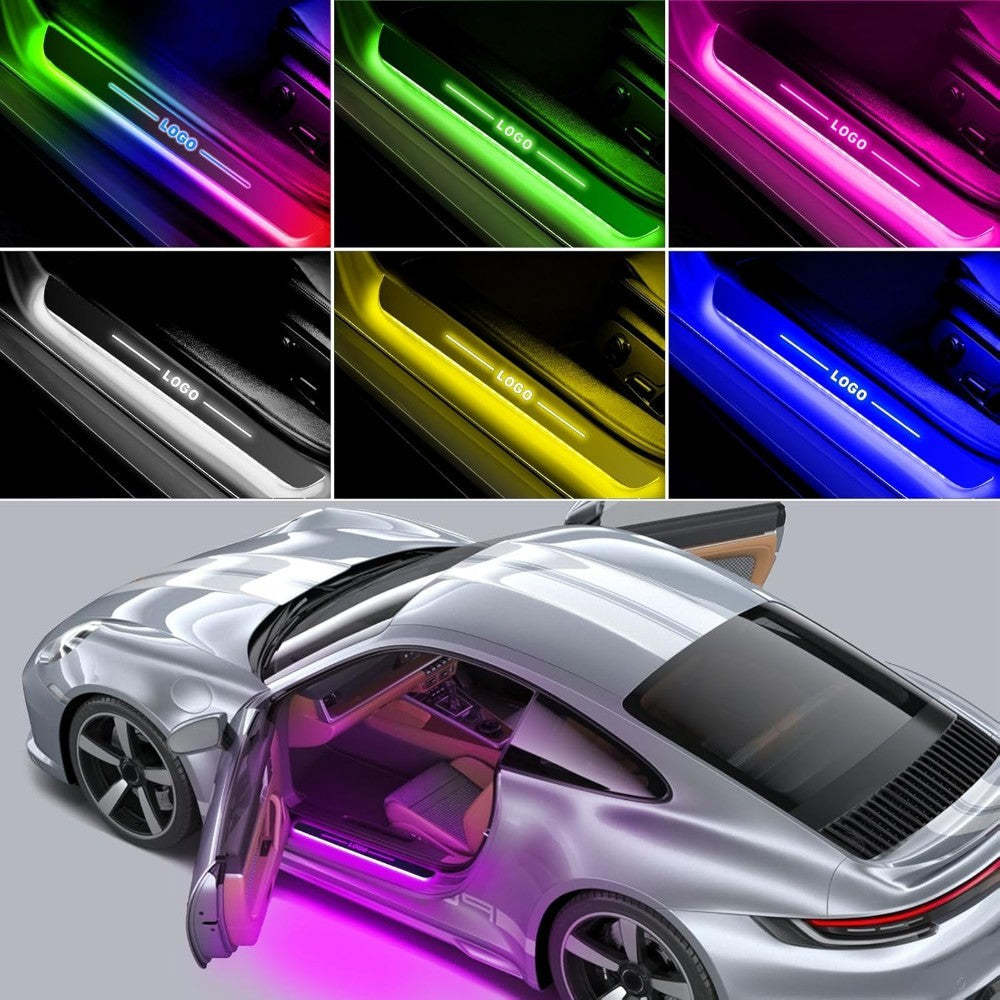 4 Pieces LED Door Sill Lights With Custom Effects-Car Door Sills