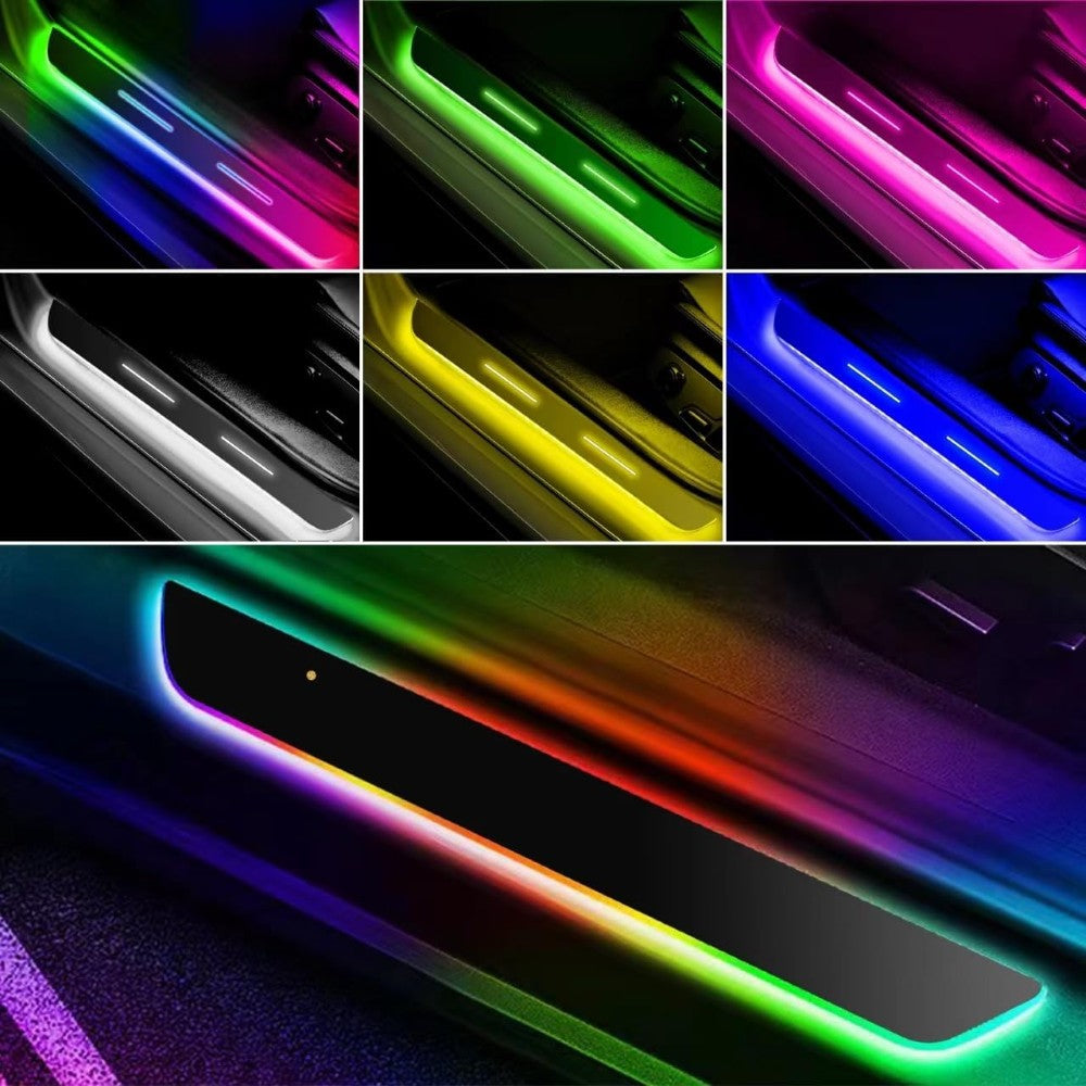 4 Pieces LED Door Sill Lights With Custom Effects-Car Door Sills