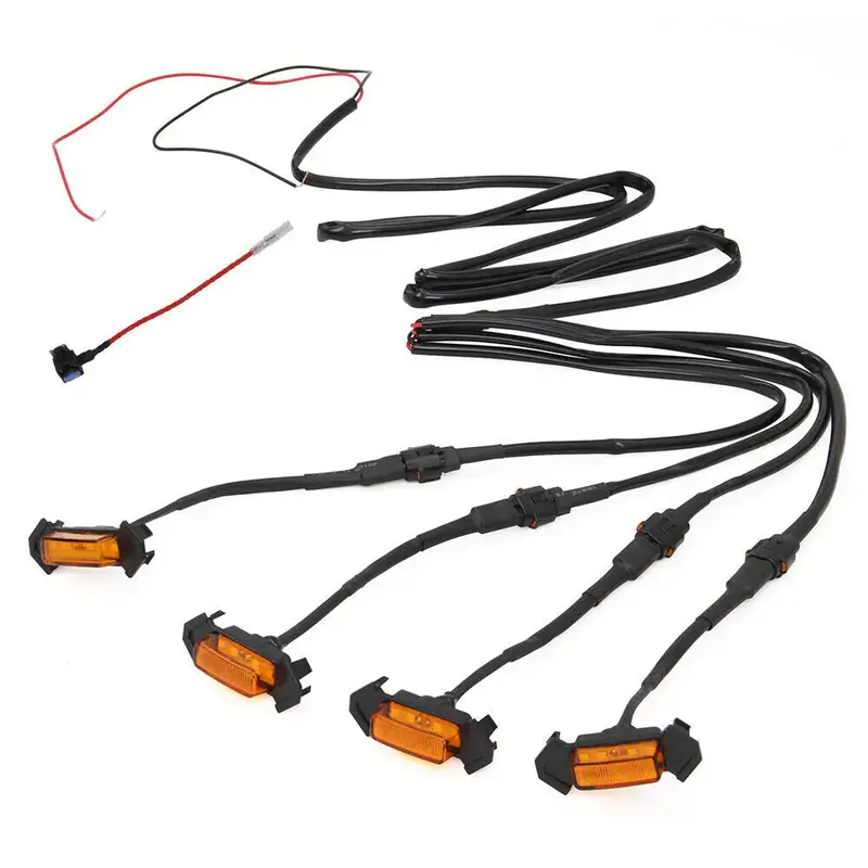 4 Piece Raptor Style LED Car Front Grille Lights Set With Harness