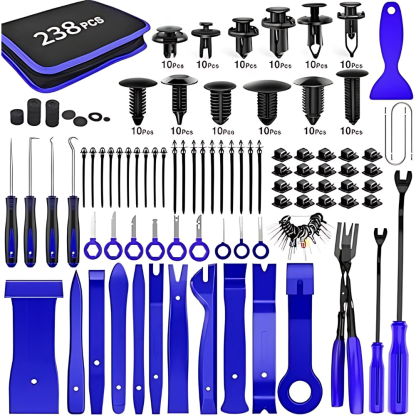 Assorted Auto Retainer Clips And Fastener With Removal Tool Kit-Car Door Sills