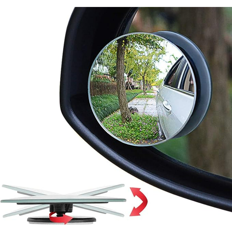 Blind Spot Car Mirror Set With Wide Angle Adhesive Lens-Car Door Sills