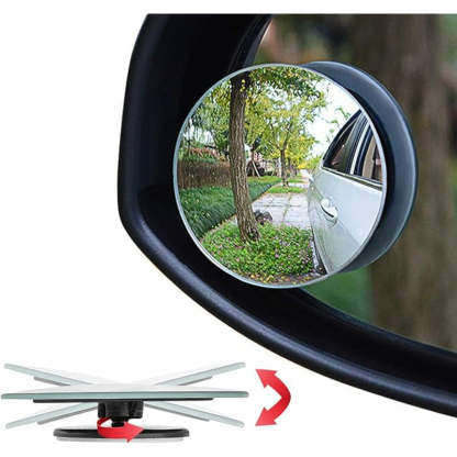 Blind Spot Car Mirror Set With Wide Angle Adhesive Lens-Car Door Sills