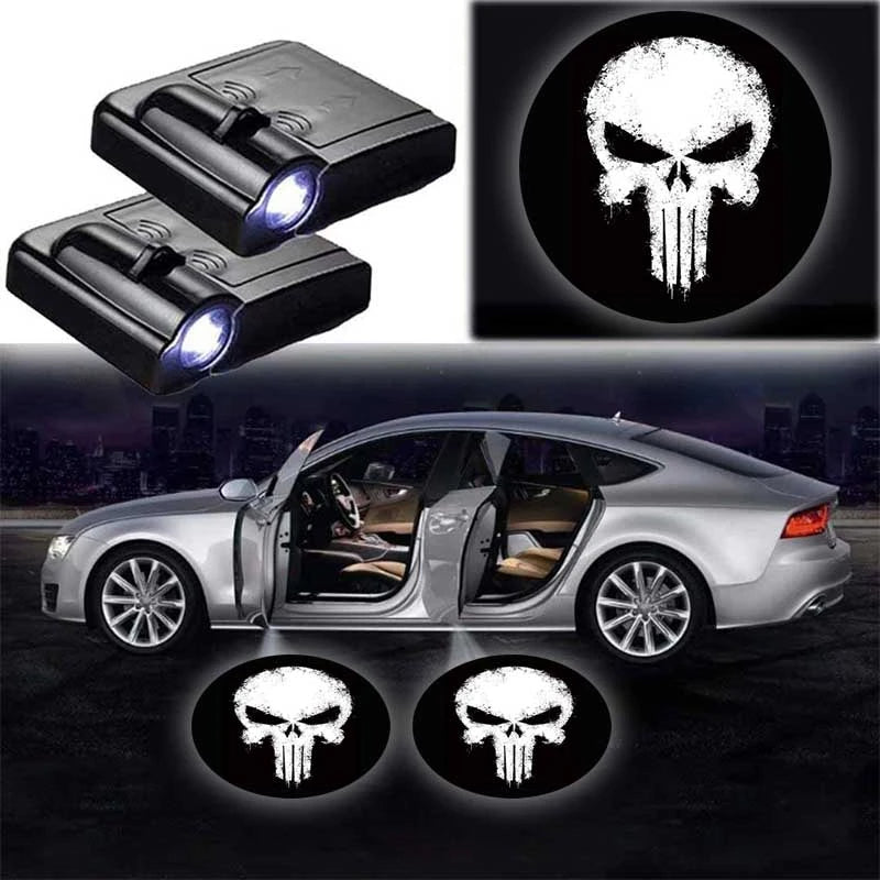 Skull Car Door Projector Lights-Car Door Sills